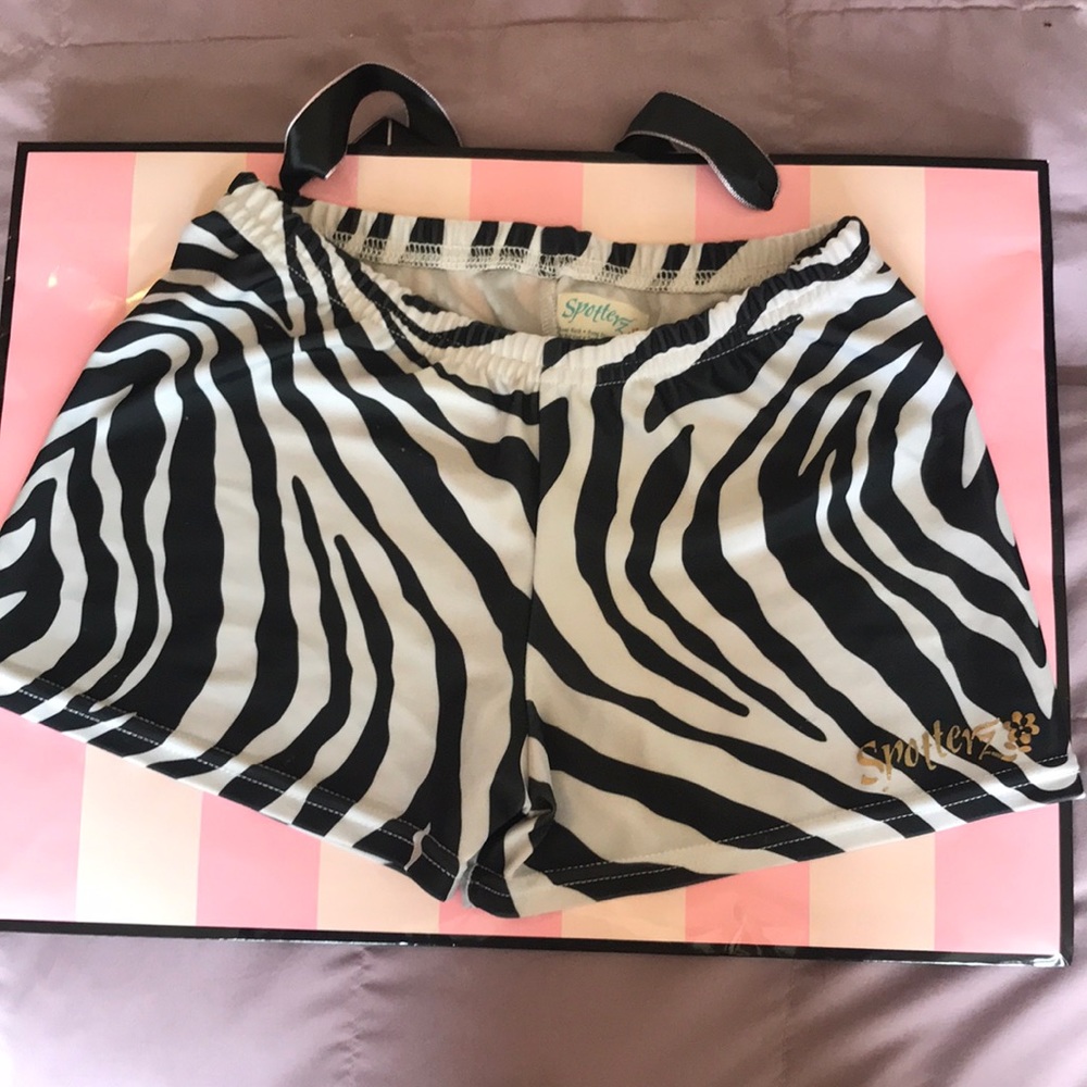 Spotterz Zebra Print Volleyball Spandex Shorts